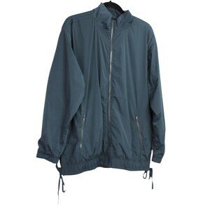 Athleta Women's Rise Anorak Navy Windbreaker Jacket Size Large